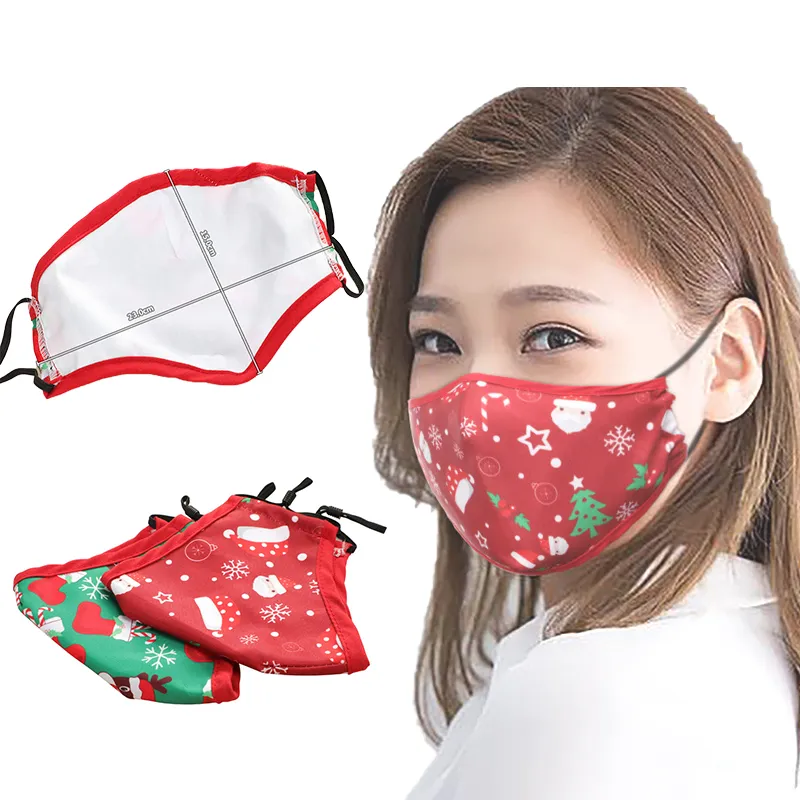 3D-Druck erwachsene Baumwolle staub- Weihnachts Designer Gesichtsmasken Europa und die Vereinigten Staaten Weihnachten Gesichtsmaske unabhängige Verpackung