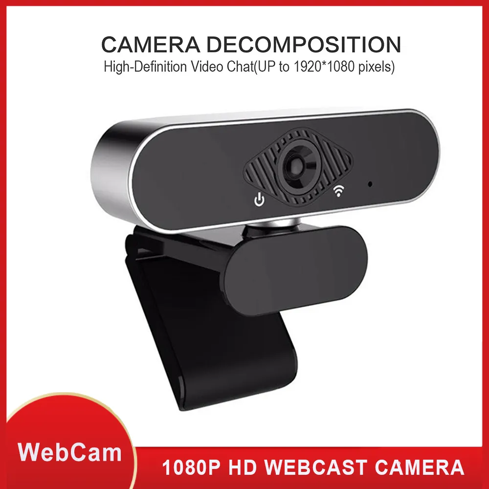 Webcam per computer con microfono incorporato Videocamera widescreen Full HD 1080P da 2 MP Accessori per la casa da lavoro Videocamera Web USB per PC