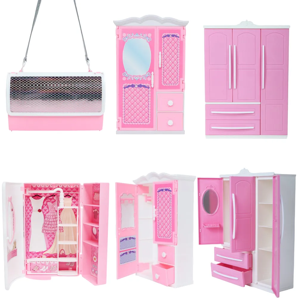 1 Pezzi Di Alta Qualità Doll Armadio Barbie Bambola Rosa Bianca Fai Da Te  Bambola Mobili Dress Abbigliamento Accessori Playhouse Kids Toy 200925 Da  24,47 €