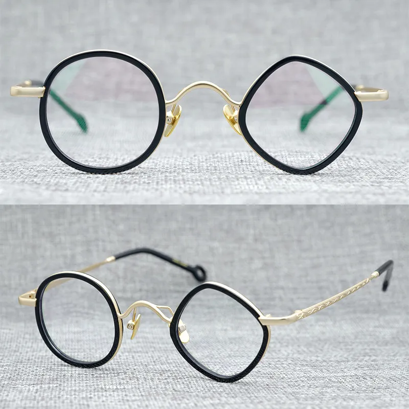 Montura De Gafas Redondas Cuadradas Vintage Para Hombres Y Mujeres
