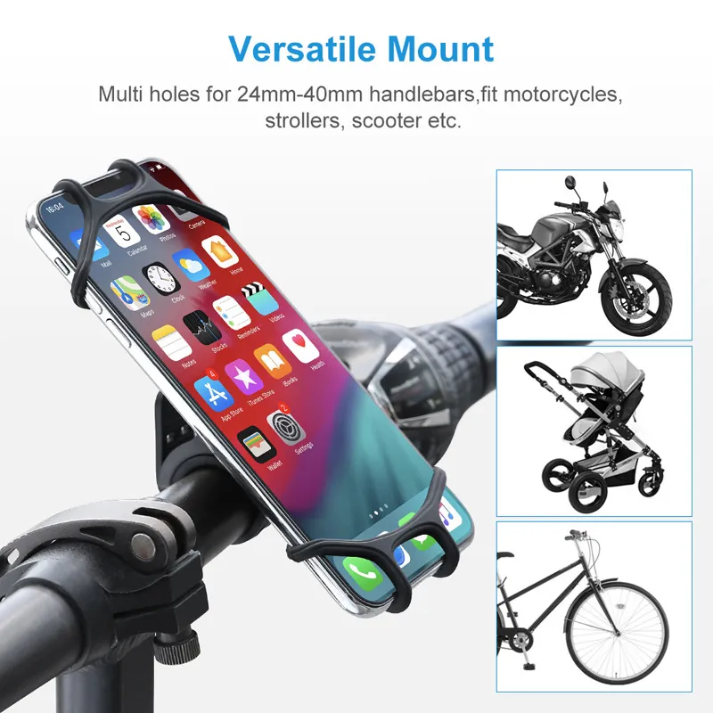 Universal Cykel Mobiltelefonhållare till iPhone Samsung Xiaomi Huawei Mobiltelefon Bike Handlebar Bracket