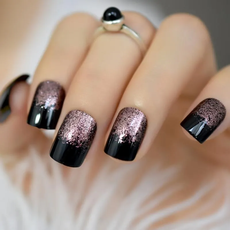 Press on Nail Art Glossy French Style Nail Pink Oval Nail Tips for  Beginners Nail Decoration Practice - Walmart.com