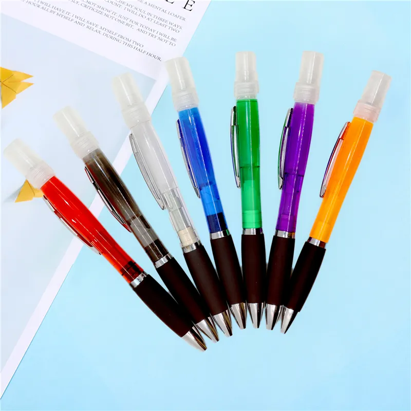 Spray pen Ballpoint pen Plastic Spray perfume ballpoint alcohol spray pen 7 colors office supplies T3I51119
