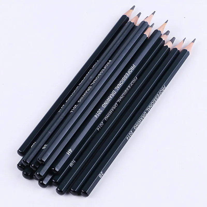 14 x Professional Sketch Drawing Pencil Set HB 2B 6H 4H 2H 3B 4B