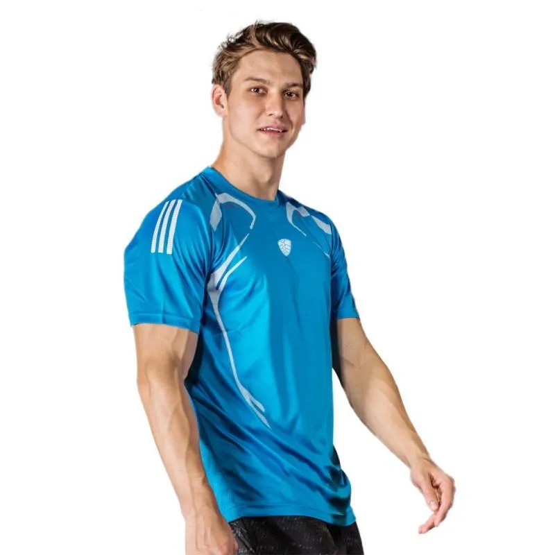 Mann Sport Soild Farben Fitness Shirt T-shirt Laufen Atmungsaktiv Schnell Trocknend Stretch Tops T-shirt Coole Gym Kleidung