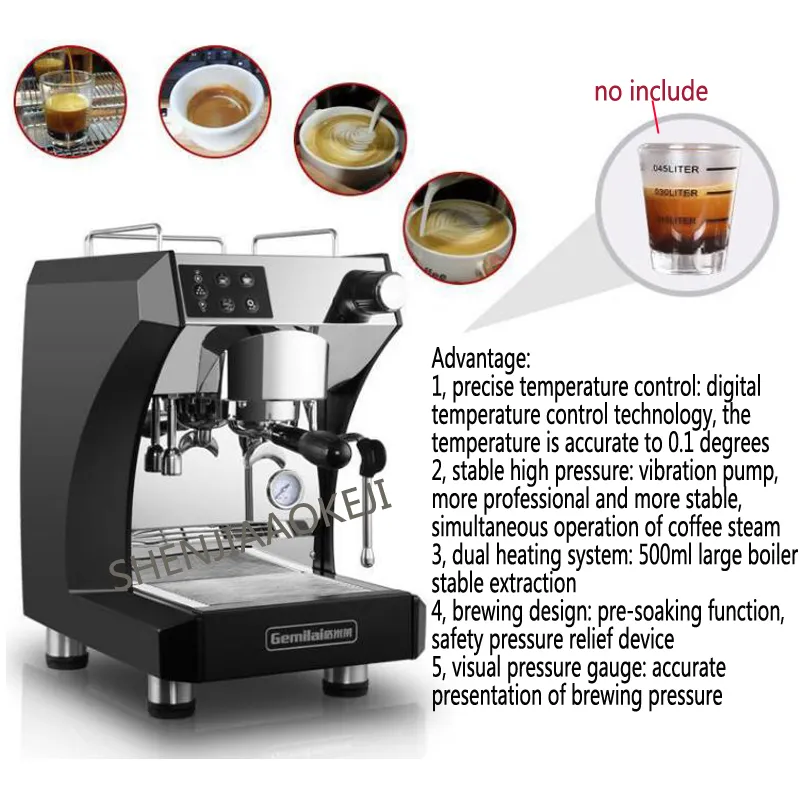 Coffee Machine 1.7L Steam Double Boiler Double Pump 15BAR Full Semi  Automatic Stainless Steel Coffee Machine 220V From Galaxytoys, $1,759.08