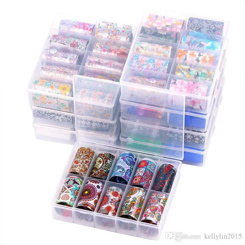 Nail Art Stickers Set 30 styles Transfer Paper Decals Colorful Starry Laser Nail art Decorations Tips Manicure Tool 4cm /box