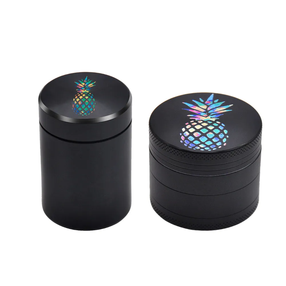 HONEYPUFF Smoking Herbal Grinder Stash Jar Set Dry Herb Crusher con barattolo di stoccaggio Cut Herb Kit di stoccaggio per macinare tabacco Accessori per fumatori