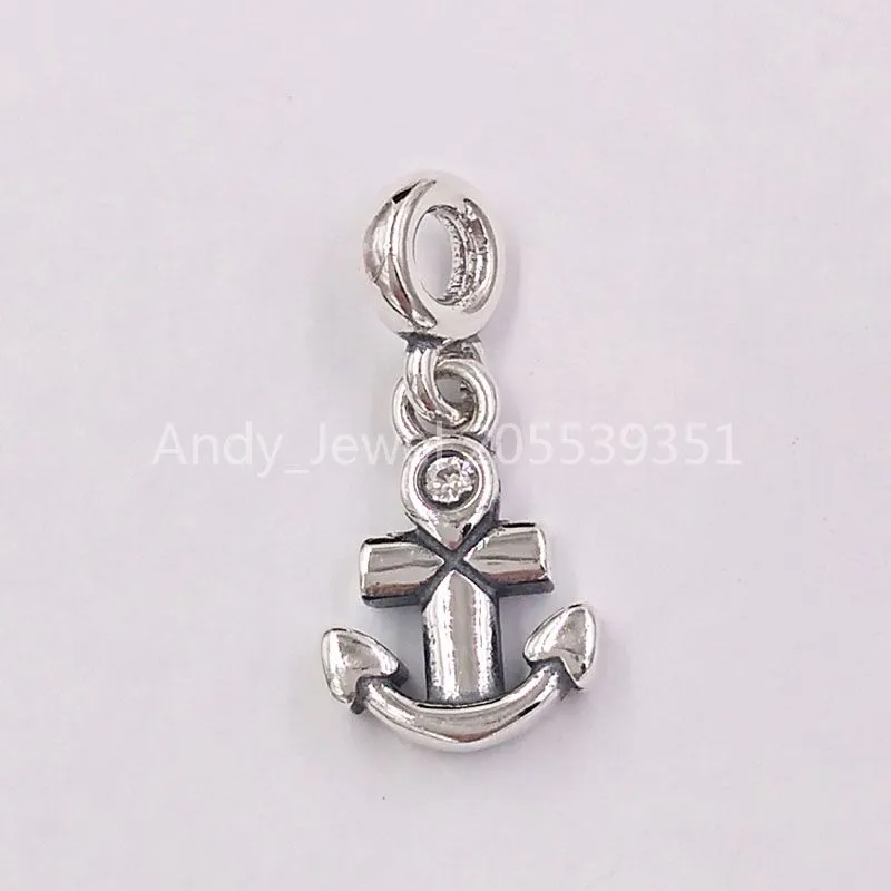 Andy Jewel 925 Sterling Silver Beads My Anchor Dangle Charm Charms Fits Fits 유럽 판도라 스타일 보석 팔찌 목걸이 798393cz