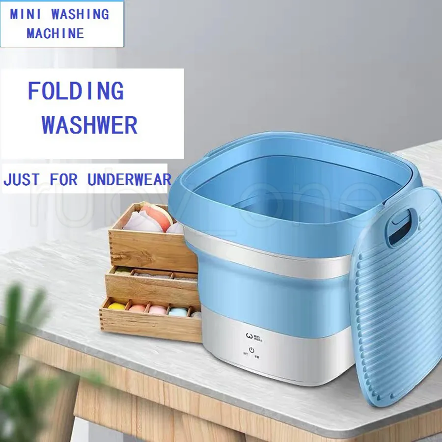 Mini Folding Washer Portable Travel Washing Machine PP Outdoor Travel Camping Underwear Cleaner Machine 2styles SEA SHIPING RRA3594