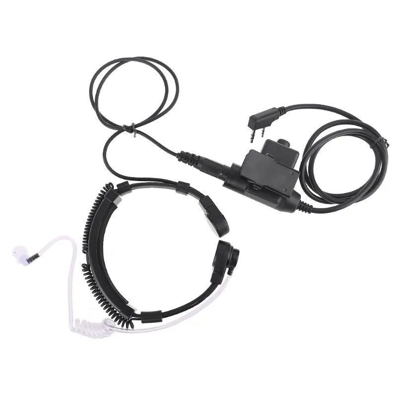 Walkie Talkie Mikrofon Heavy Duty U94 PTT Neck Throat Mic Earpiece Radio NATO -Tactical Słuchawki