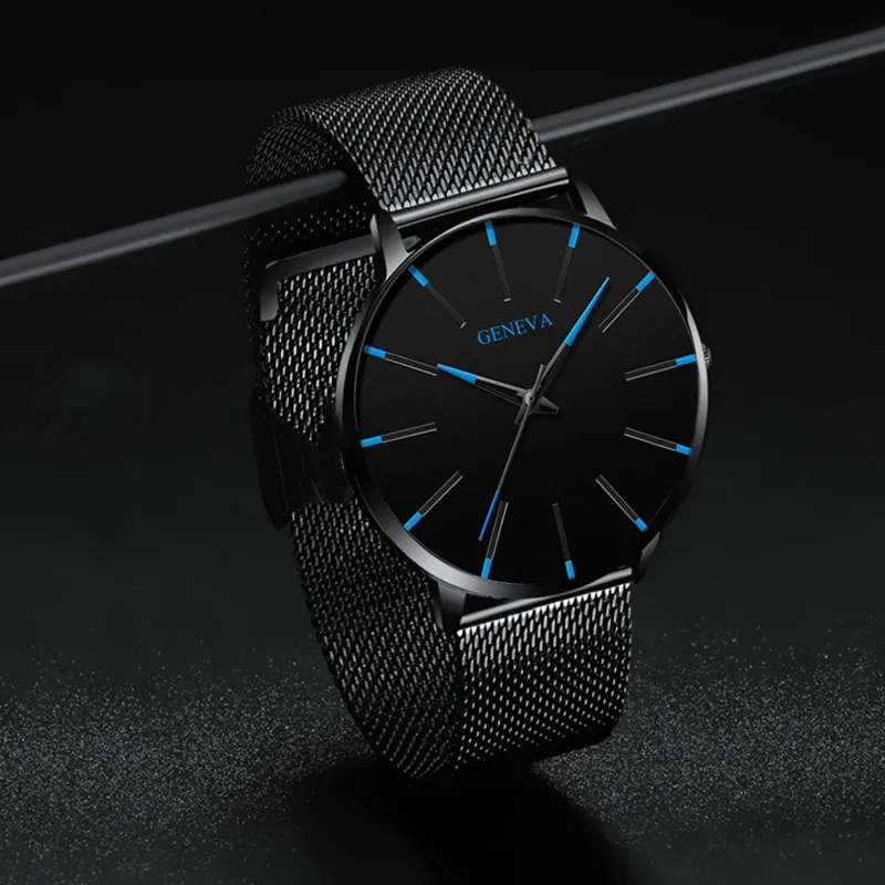 Geneva black sales and blue watch