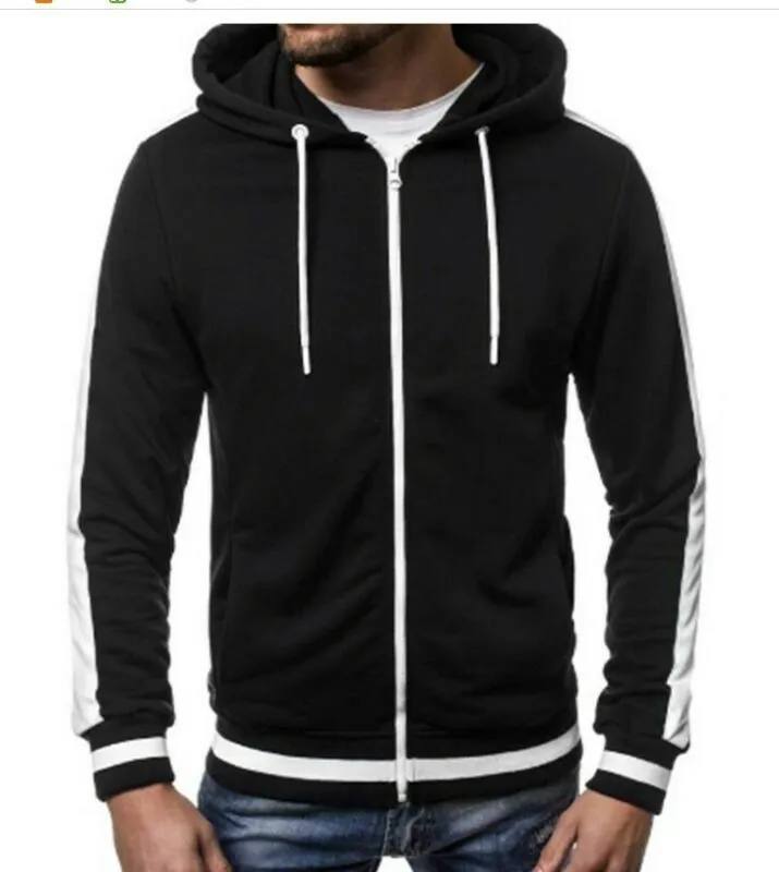 Mens Plus Size Hoodie Hooded Rits Top Sweatshirt Jas Maat M-3XL Mode ZIP UP HOODY Sweatshirt 5 Kleur Avalible T200914