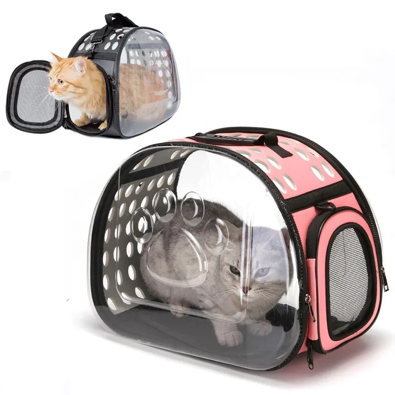 Cage de transport pour animal de compagnie, noir/gris, cat carrier