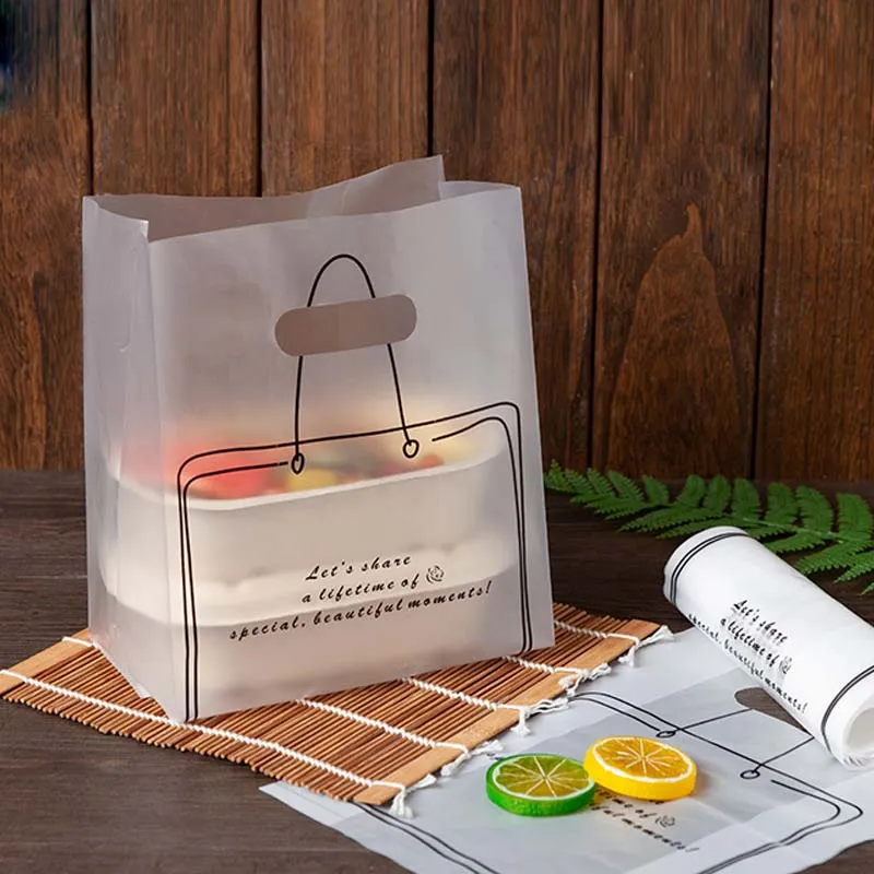 Wholesale Transparent Plastic Clear Hand Bag For Bakery Cake