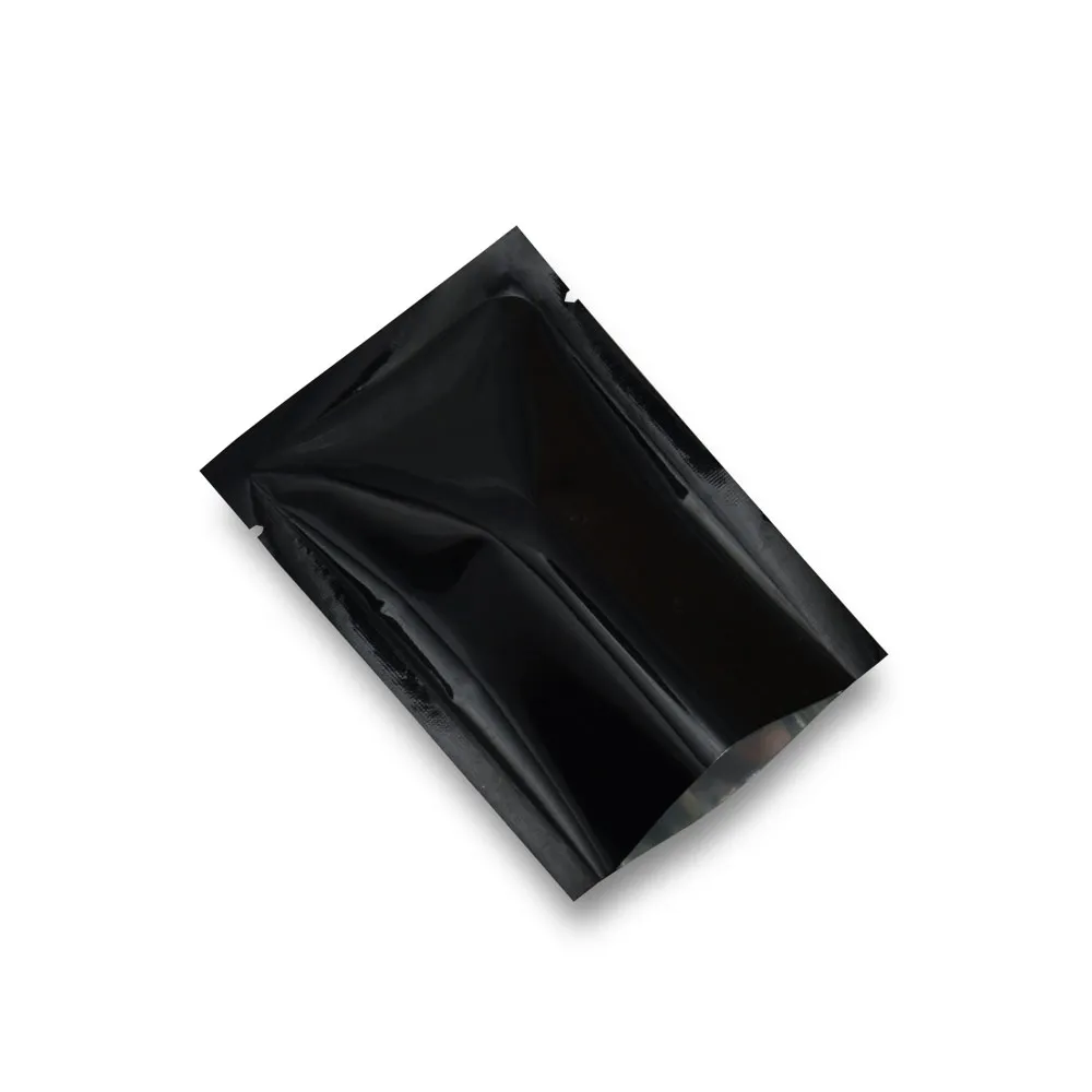 7x10cm Black Otwarte Torby Pakiet Mylar 200pcs / Lot Heat BEALBLOWY Aluminium Folia Żywność Torba do przechowywania Proszek Kawy Parking