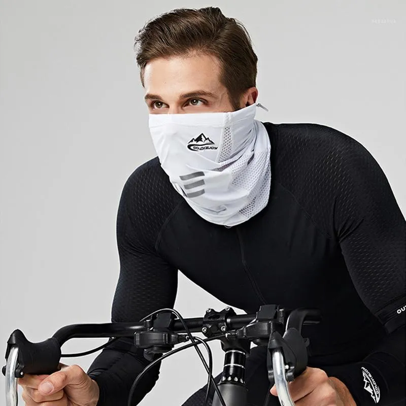 Sports de plein air Ice Silk Face Cover Respirant Neck Tube Gaiter Écharpe UV400 Antipoussière Randonnée Balaclava Bandana Escalade Cyclisme Caps Masques