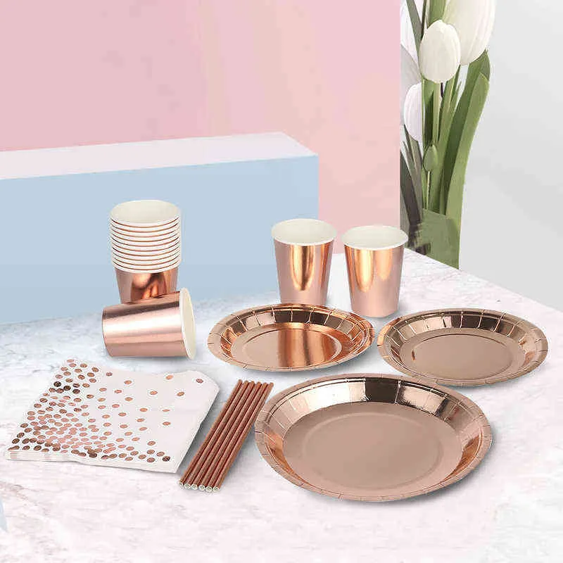 Vajilla rose online gold
