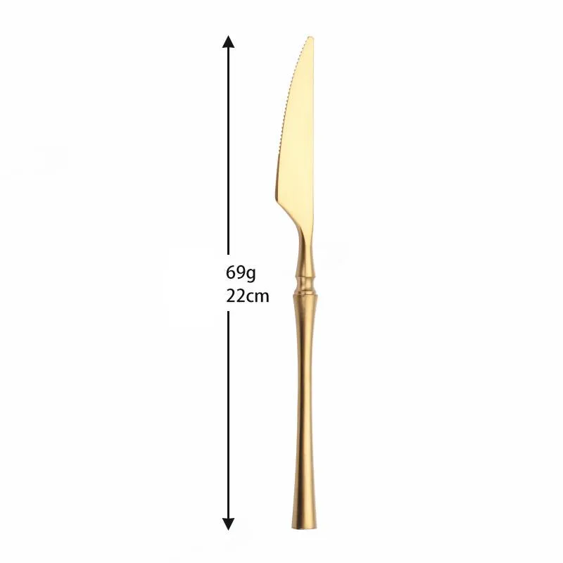 Zestaw sztućców lustro złoty zestaw sztućców stal nierdzewny stal stalowa złota widelc łyżki noże