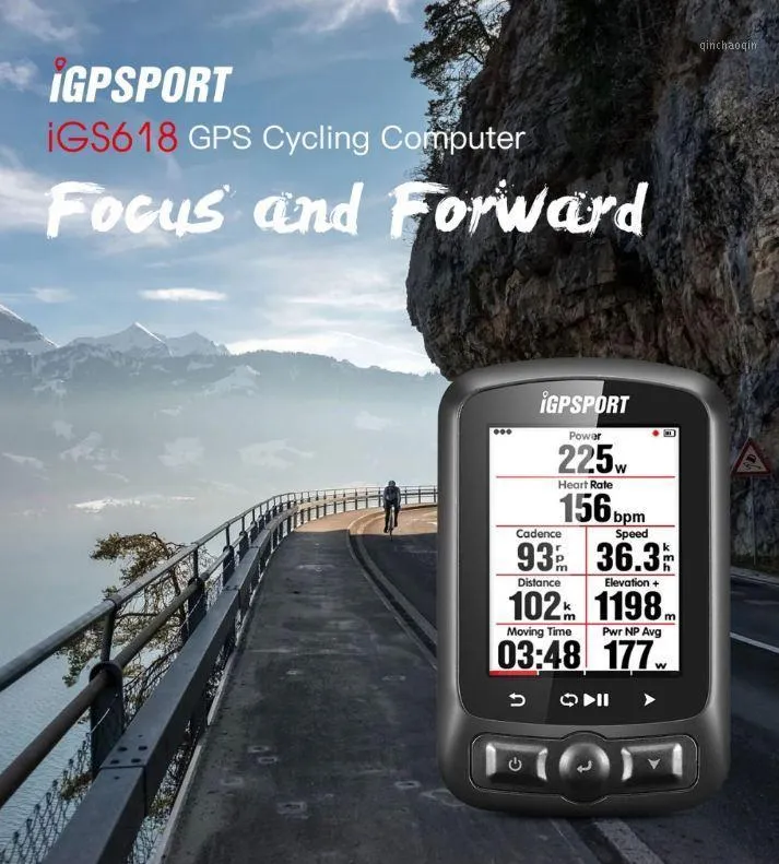 자전거 컴퓨터 IGPSPORT ANT GPS IGS618 자전거 블루투스 무선 스톱워치 속도계 방수 IPX7 사이클링 컴퓨터 1