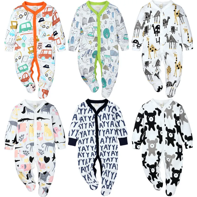 Newborn Baby Girl Romper Baby Boy Jumpsuit Clothes Cotton Underwear Rompers Clothing Baby Full Sleeve infantis cartoon costume 201029