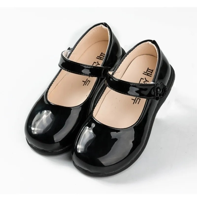 Весна осень детские девочки обувь для детей детская школа черная кожаная обувь для студентов одежды обувь девушки 4 5 6 7 8 9 10 11-16T 201201