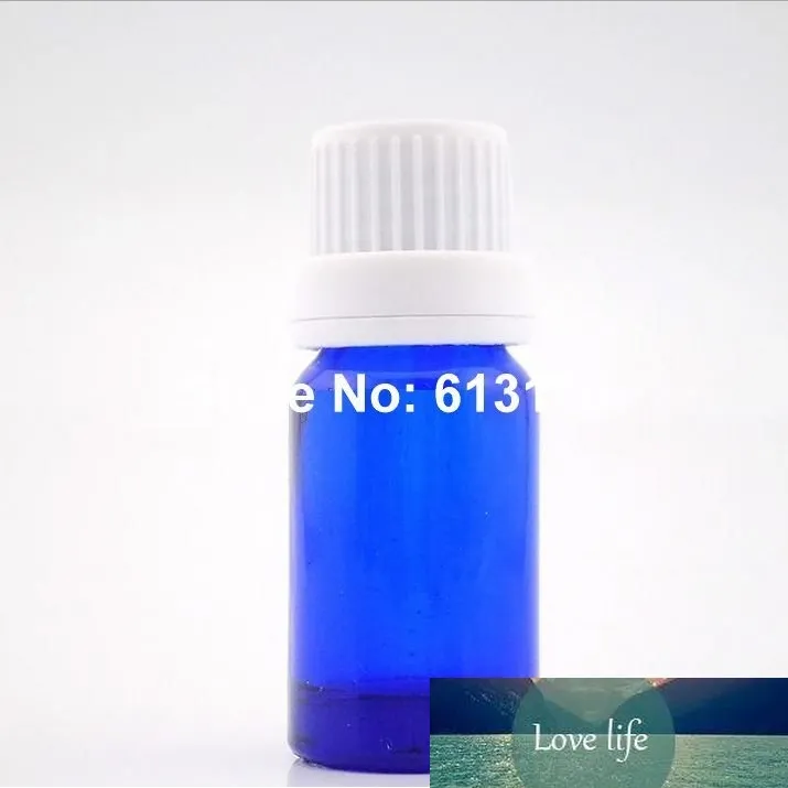 30 pz 10 ML 1/3 OZ Bottiglie di Vetro Vuote Fiale Blu con Tappo Antimanomissione Bianco 10CC Bottiglie di Olio Essenziale No Glassato Spedizione Gratuita
