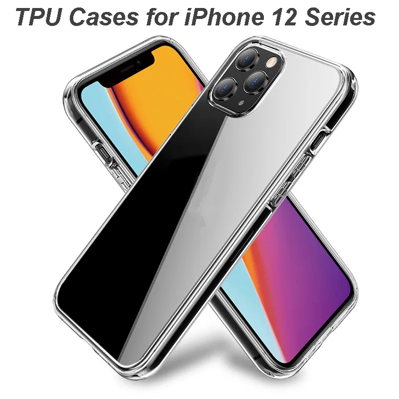 Custodie in TPU leggero e morbido per iPhone 12 Mini / Pro / Pro Max Cover protettiva per cellulare Ultra Slim Drop Shipping antiurto