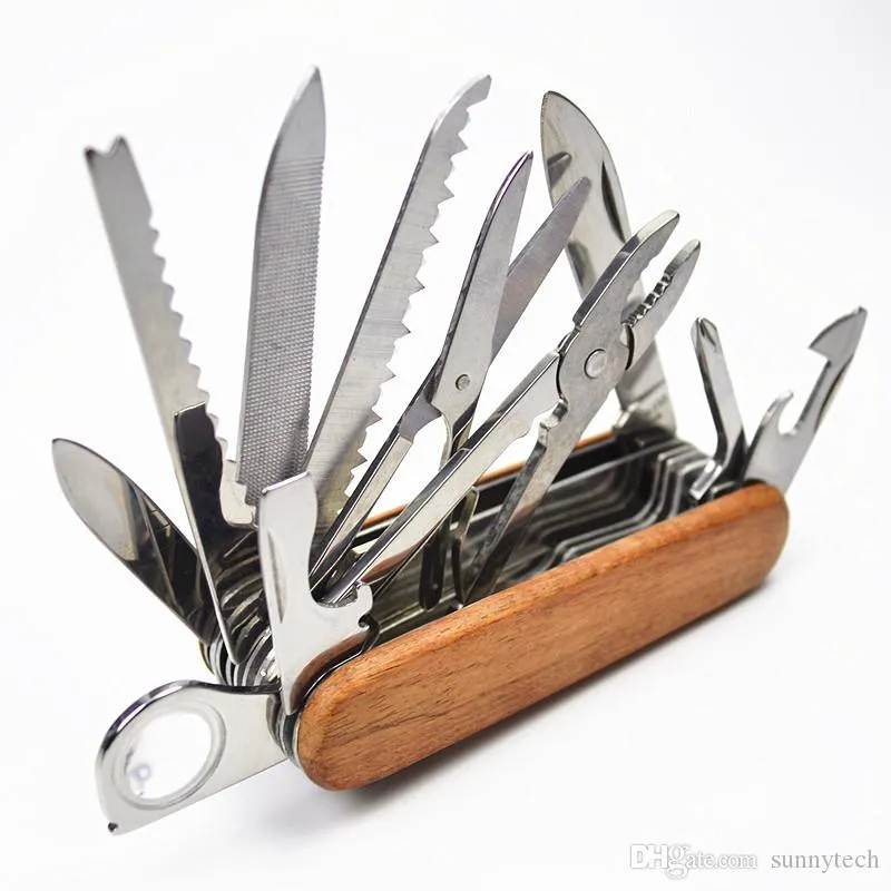 Ny rostfritt stål swiss kniv utomhus camping överlevnad armé vikande kniv bärbar camping multi-tool pocket-size jakt knivar lx2426