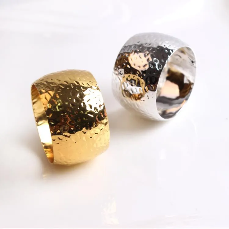 Napkin Rings 10pcs/lot European-style Ring Stainless Steel Simple And Modern Model Room Button Cloth