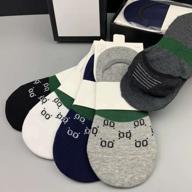 2022 Stilisti di alta qualità Calzini da donna Cinque paia Luxe Socken Cotone Sport Lettera stampata Donna Uomo Calzino da barca con scatola