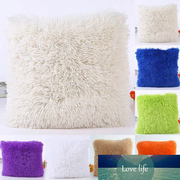 UK Colorful Stock Plush Square Pillow Case Room Soft Waist Throw Home Decorative Multifunction Practical Pillowcase