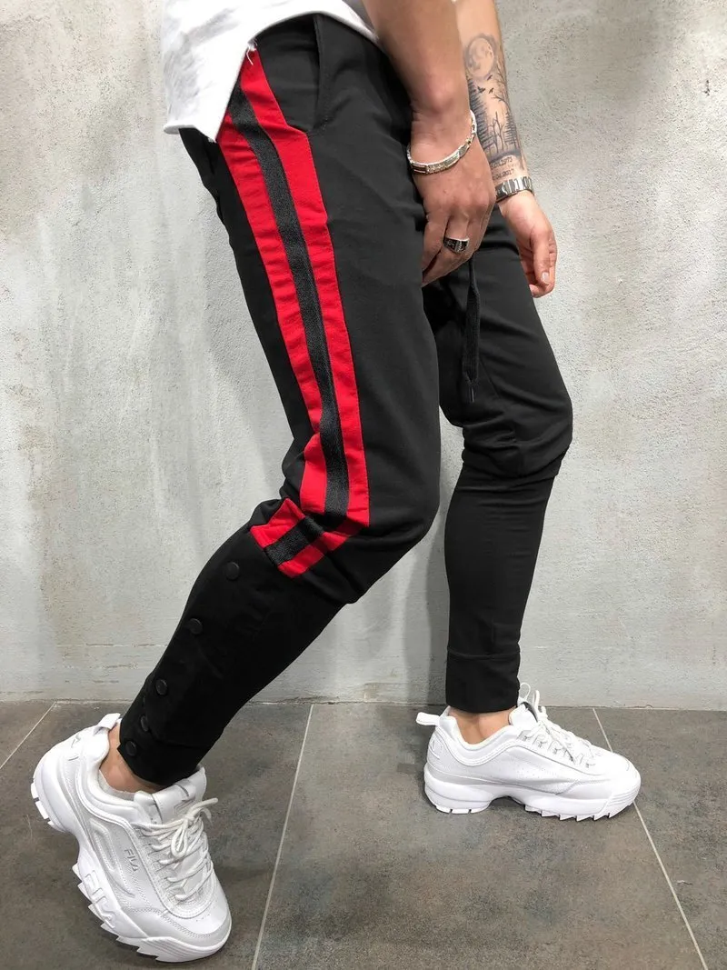 Mens Black Gym Jogger Track Pants With Skinny Slim Sweatpants And Sportswear Bottoms For Casual Fitness 201218 From Kong003 18.28 DHgate.Com
