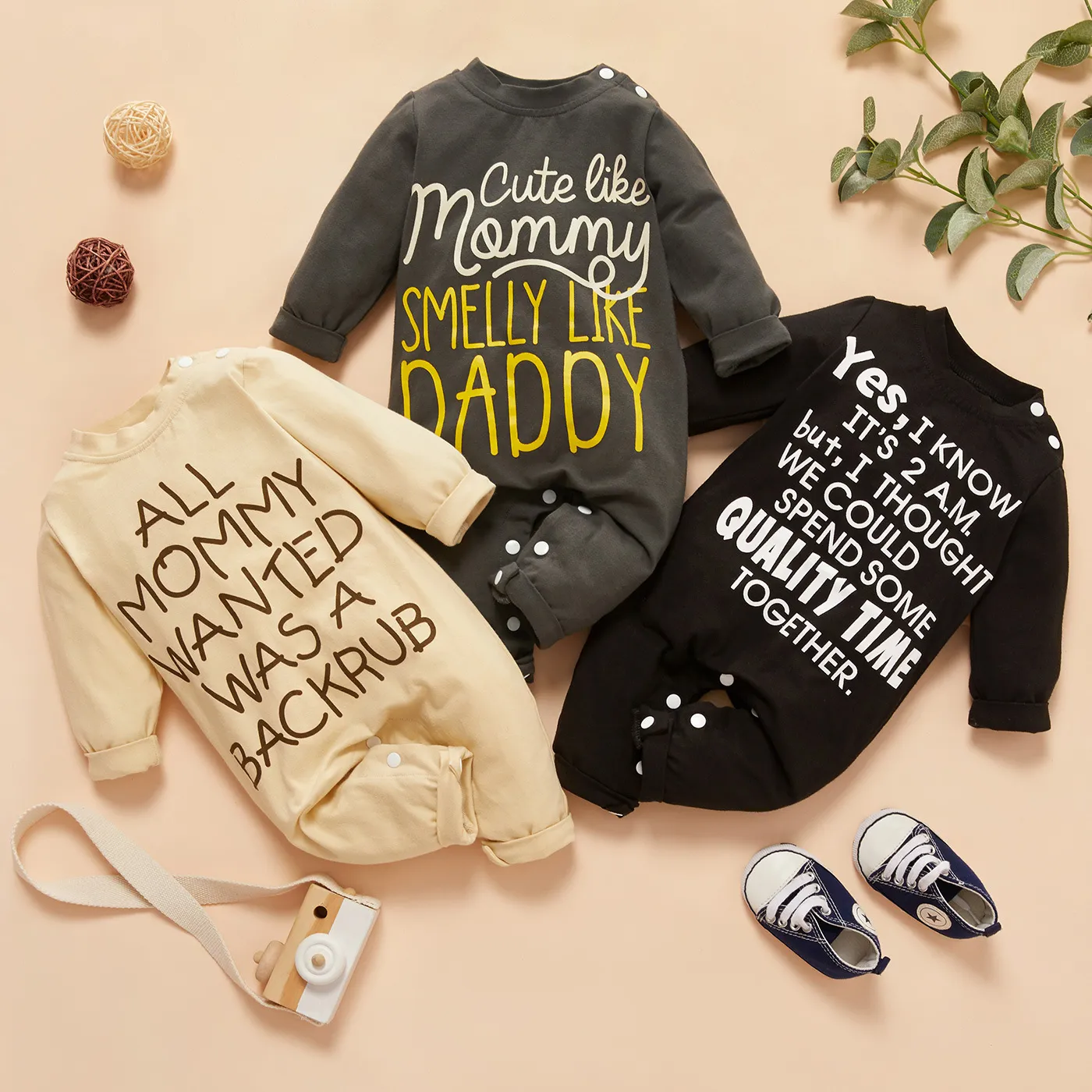 Moda Abbigliamento Bambini Primavera Autunno Neonato Vestiti Neonato Stampa Di Lettere Pagliaccetto A Maniche Lunghe Tuta Neonati Vestito Intero Bambini Da 10 64 DHgate