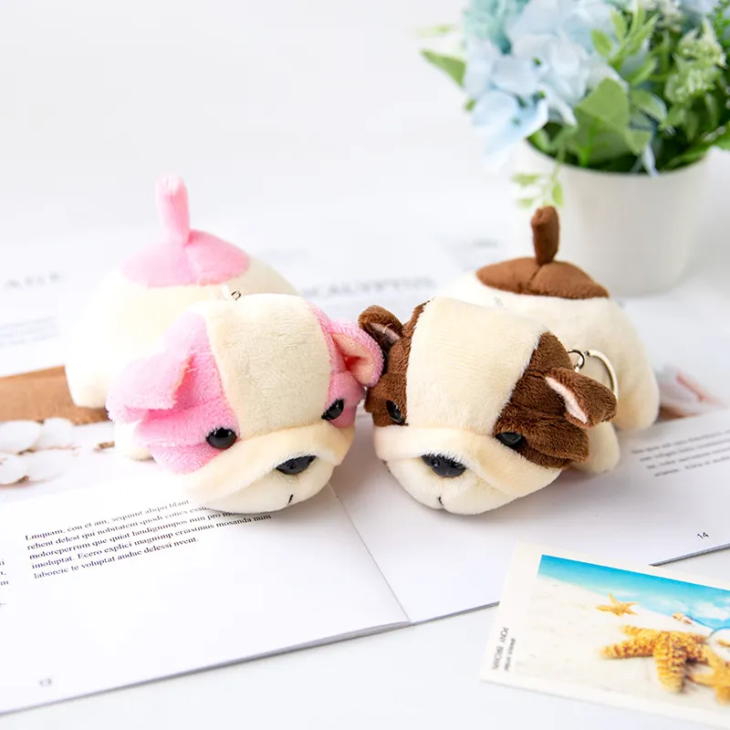 DOG Plush Stuffed TOY 12CM Soft Keychain Gift Animal small pendant doll display