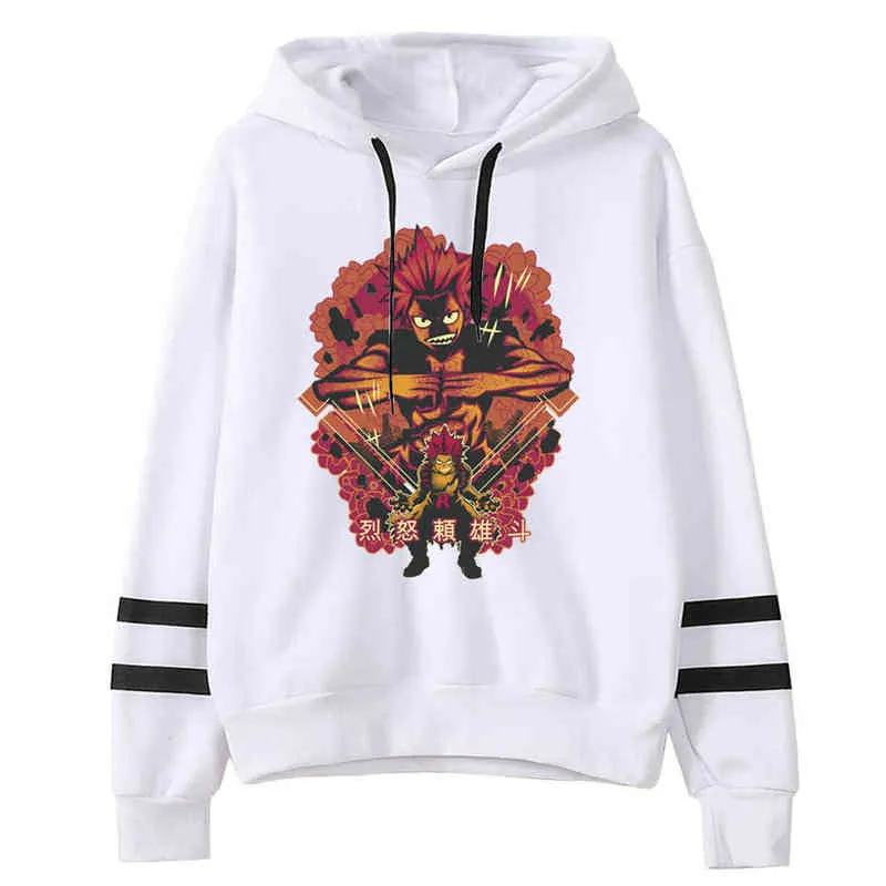 2021 Hoodies Unisex Mijn Held Academia Harajuku Japanse Anime Eijiro Kirishi Gedrukt Heren Hoodie Mannelijke Streetwear Sweatshirt Jas H1227