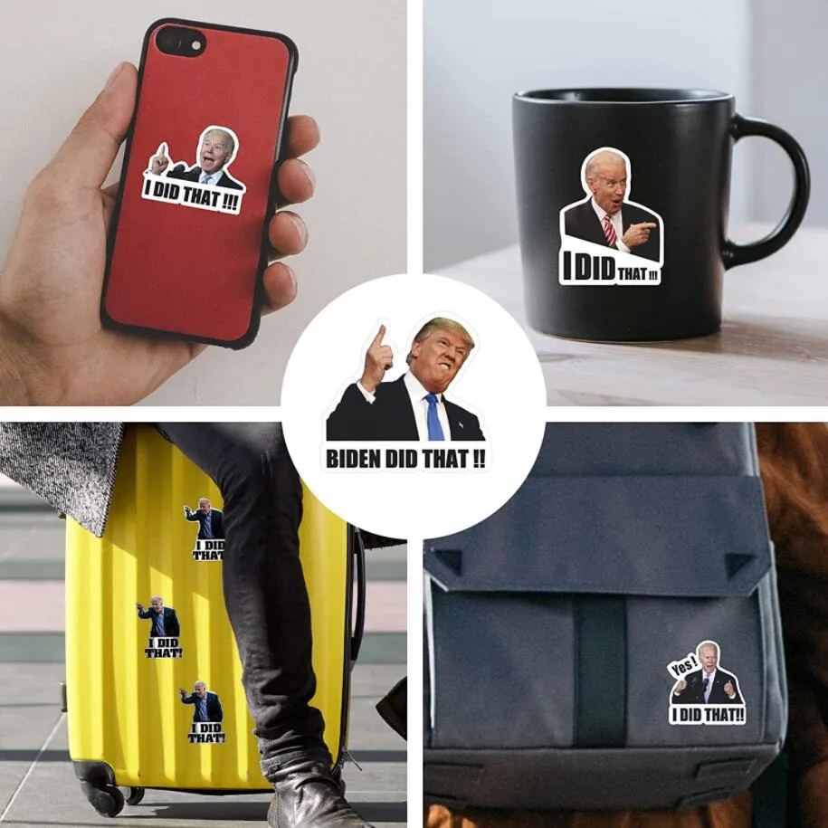 Let`s Go Brandon Flags Sticker For Car Trump Prank Biden PVC Stickers Funny Sticker That`s All Me I Did That