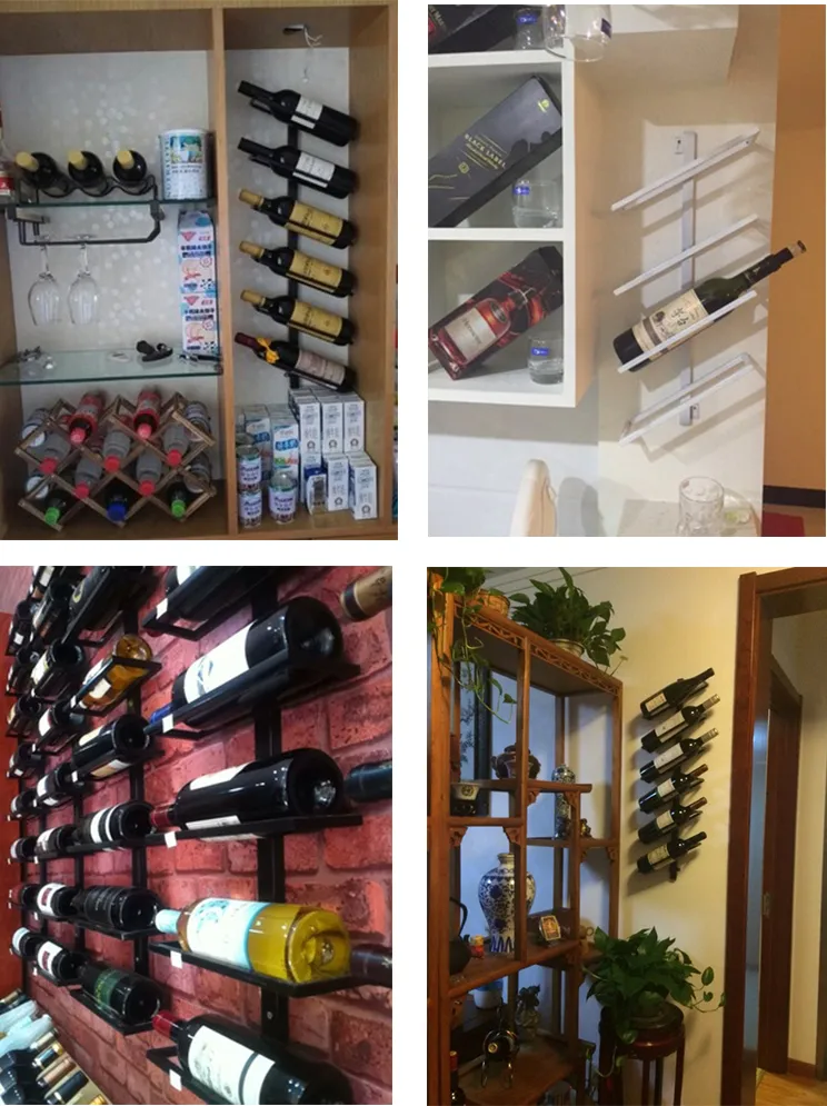 Botellero vertical para vino Botellero de madera de escritorio para 6  botellas de vino, estante para vino para decoración del hogar y estante de  almacenamiento de cocina, bar, bodega, armario, de