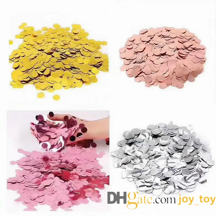 Mix 10g/bag Glitter Foil Metallic Confetti 1.5cm Round Dot Scatter Confetti Gold Silvery Rose Gold Confetti for bobo balloons boxes