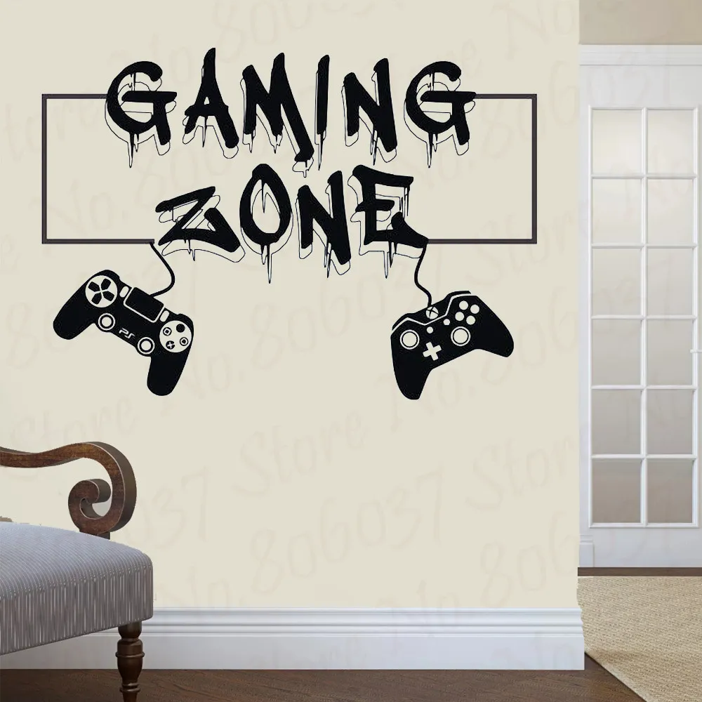 Gamer shop wall decals