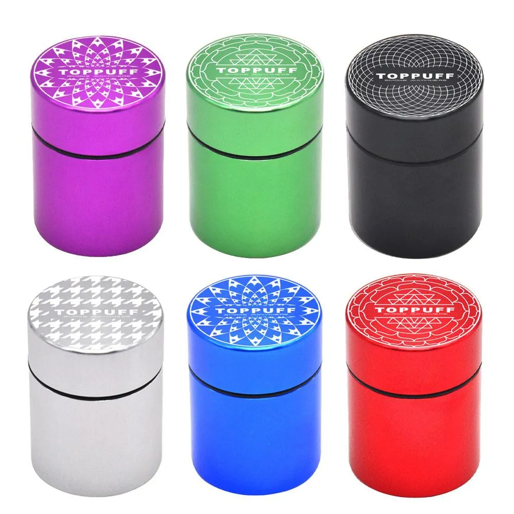 airtight containers for tobacco Custom Smell Proof Aluminum Metal Herb Storage Container Jar Vacuum Sealed Tobacco Stash Jar