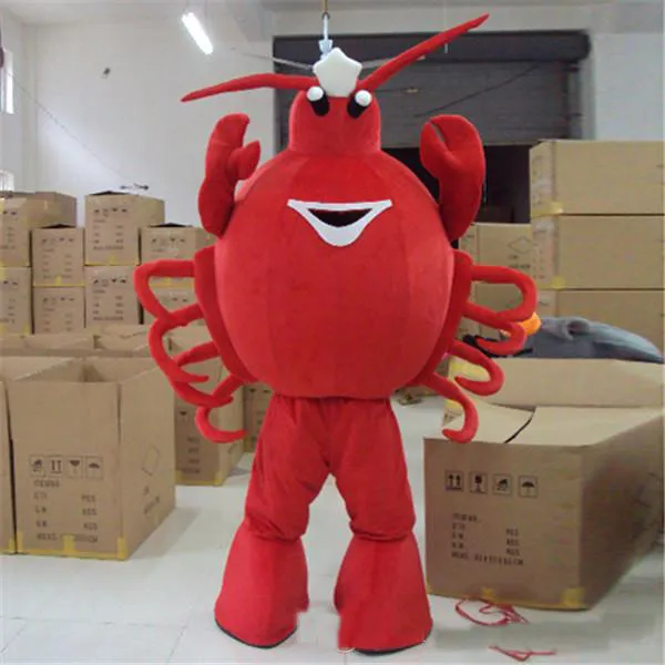 Halloween rouge crabe mascotte Costume dessin animé fruits de mer Anime thème personnage noël carnaval fête fantaisie Costumes adulte tenue