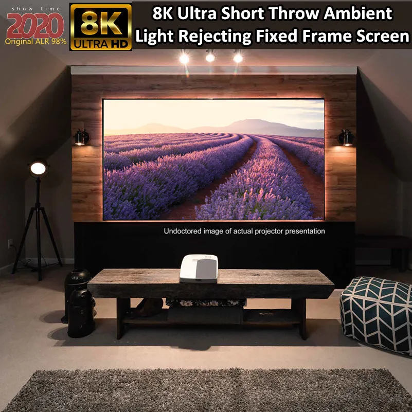 100 Inch Fixed Frame Projection Screen - Premium 16:9 Black Crystal ...