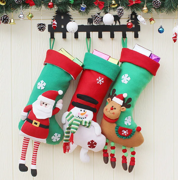 The latest Santa Claus 59CM, other styles 50.5CM size, Christmas stocking, Christmas decorations, gift candy socks, free shipping