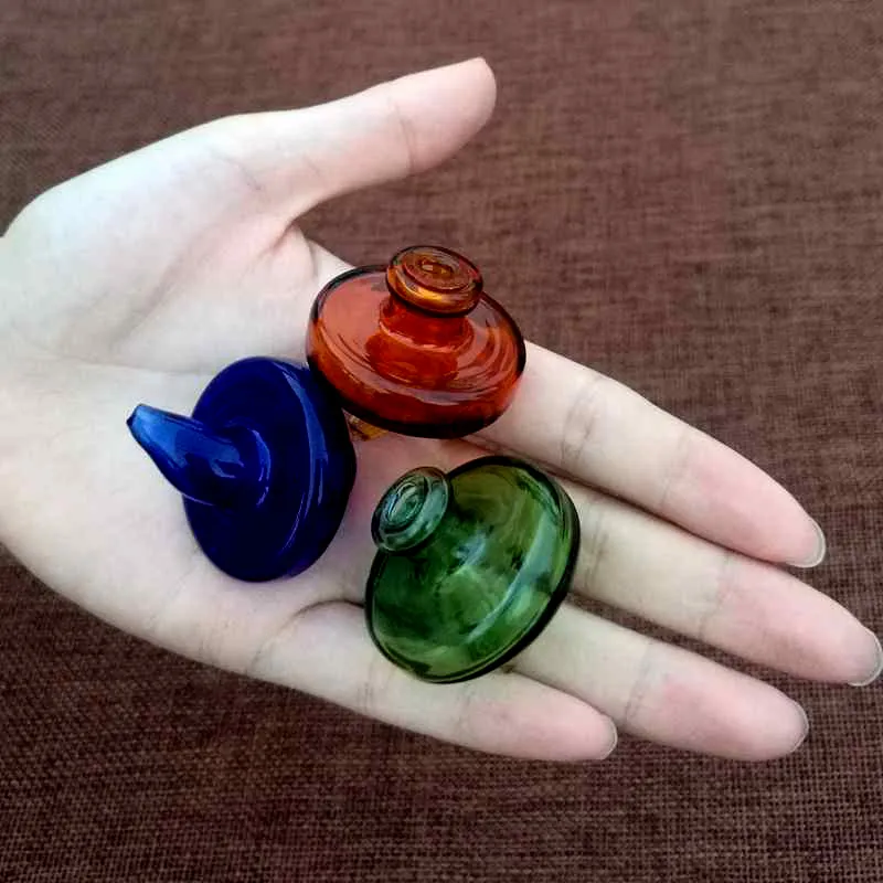 Universal Color Color Glass Caps Caps 35mm Akcesoria do palenia do paznokci dla kwarców Banger Nails DAB