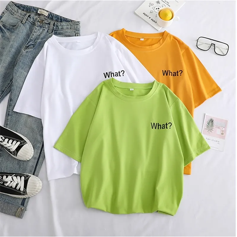 Camiseta con estampado verde para mujer camisas de manga corta camiseta informal holgada de est tica blanca y negra camisetas bonitas para mujer