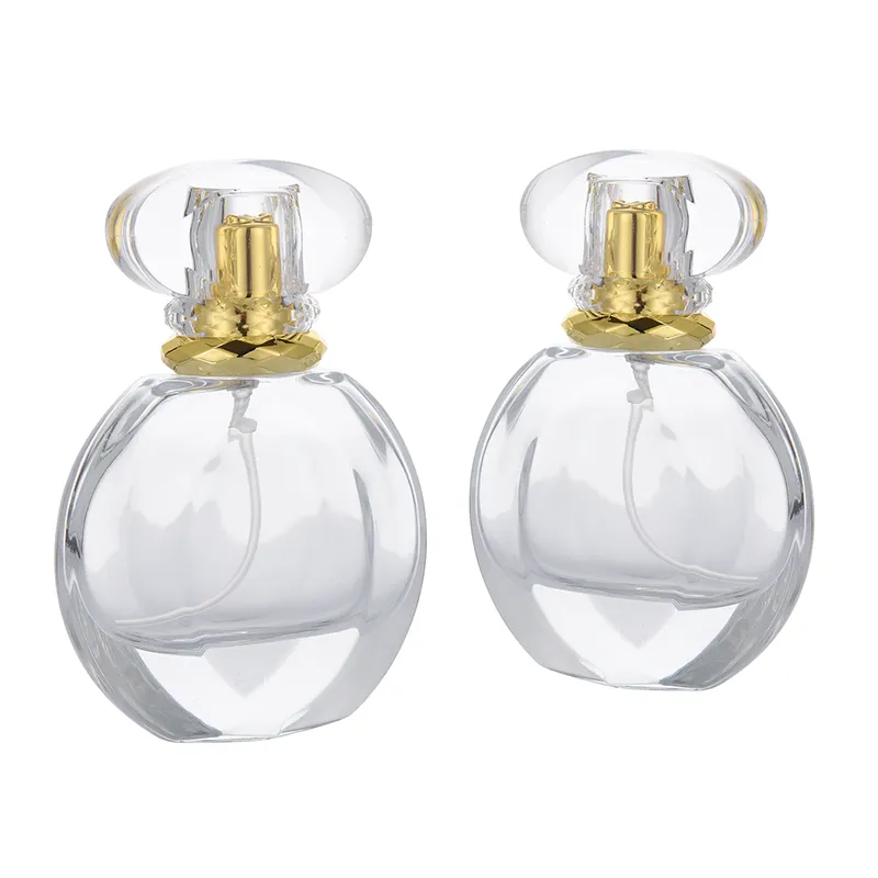 Botella de Perfume vacía Premium de 50ML, botella de Perfume de cristal, dispensador de viaje portátil, fragancia, cosméticos, LOGOTIPO personalizado V5