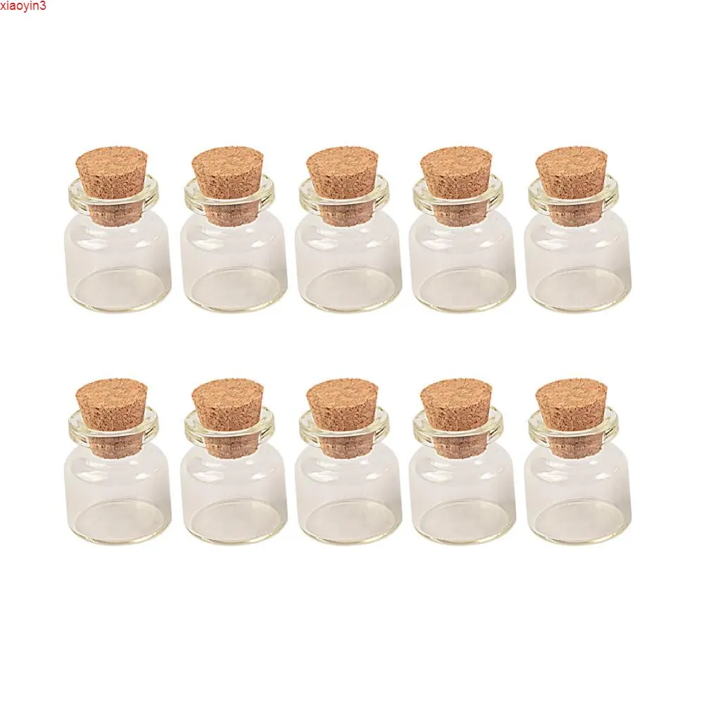 Bouteilles en verre de 5 ml avec bouchon en liège Mini bocaux transparents Petits flacons souhaitant 22 * 30 * 12,5 mm 100pcs Livraison gratuite de haute qualité