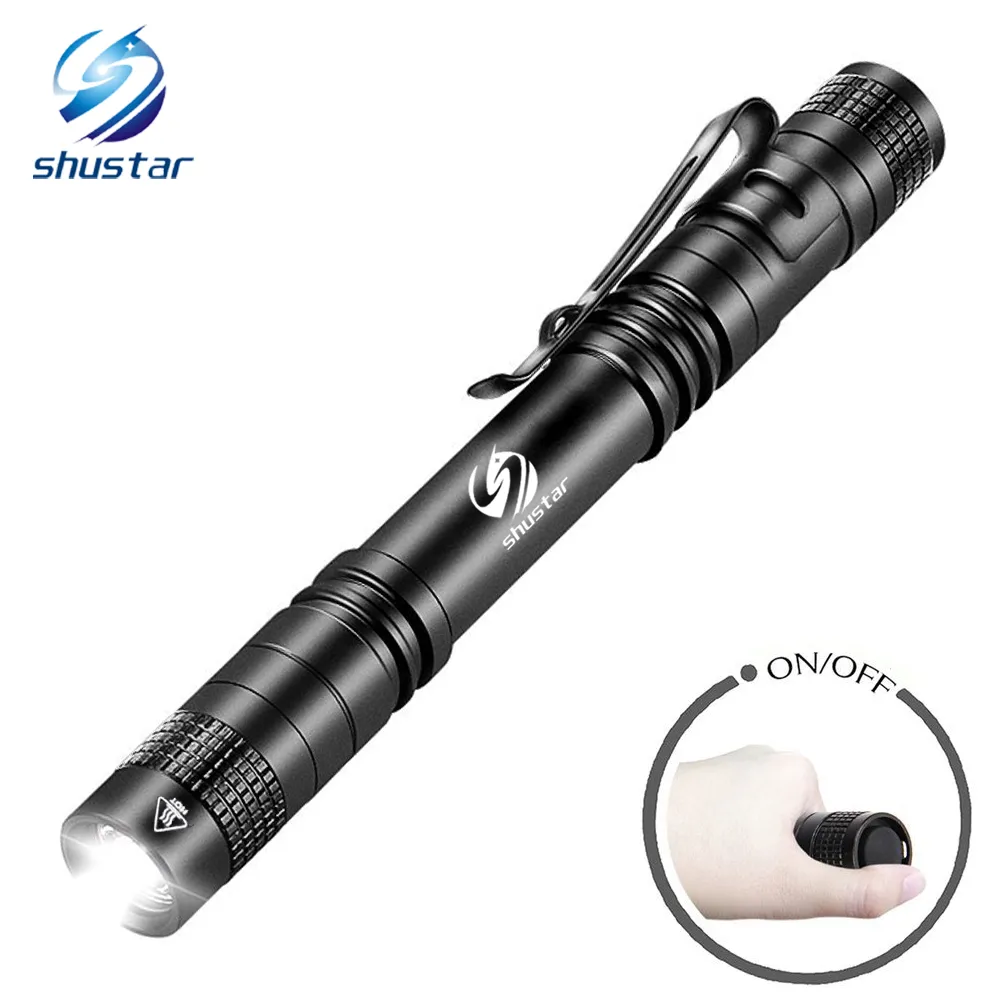 Pen Light Mini Portable LED Flashlight 1000 lumens 1 Switch Mode ledflashlight For the dentist and for Camping Hiking Out