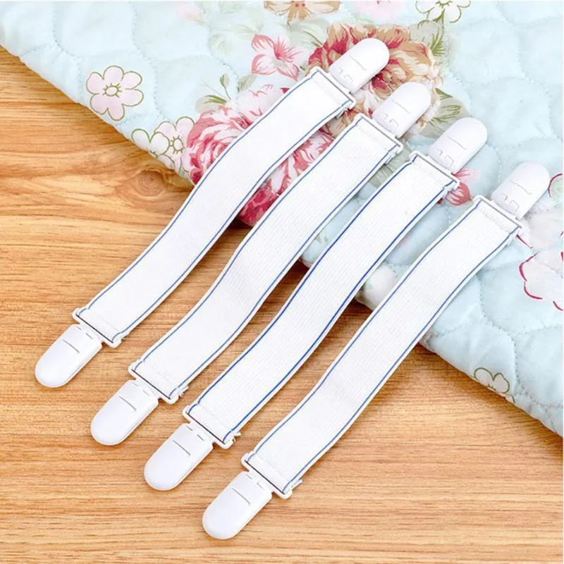 Notions de couture Outils 4pcs / petits paquets 56pcs / lot Draps de lit Boucle Nappe Clip Antidérapant Ceinture Fixe Bande Élastique Pratique Antidérapant